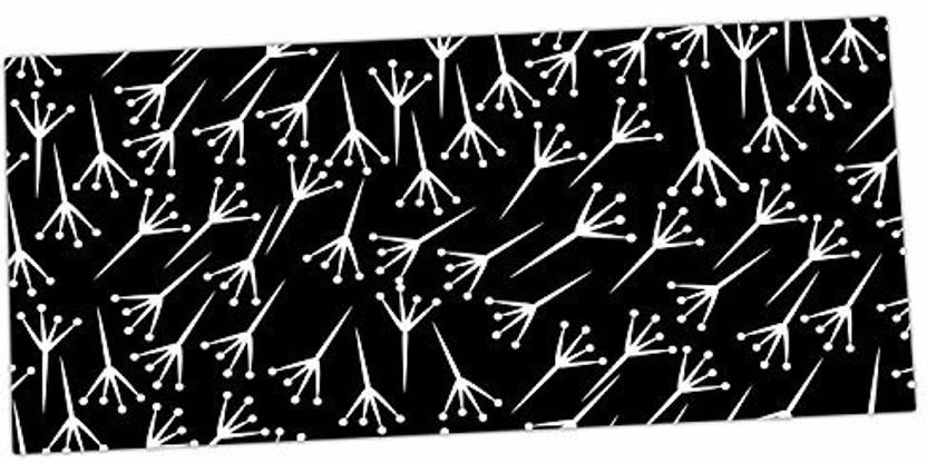 Kess Inhouse Maria Bazarova Flowers Black White Desk Mat 13 X