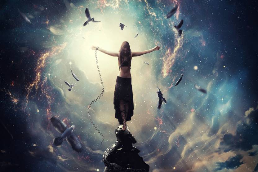Wall Poster Fantasy Freedom Beautiful Girl Art Decor
