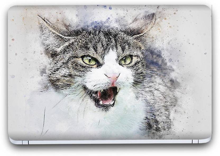 Flipkart Smartbuy Cat Painting 2 Vinyl Laptop Skin 3m Avery