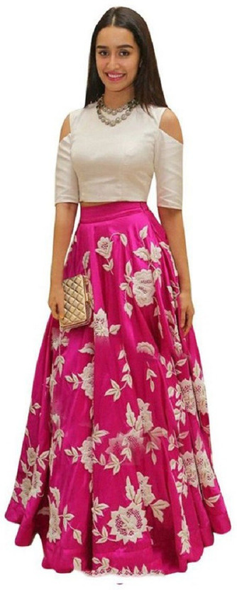 Women Ethnic Top and Skirt Set 