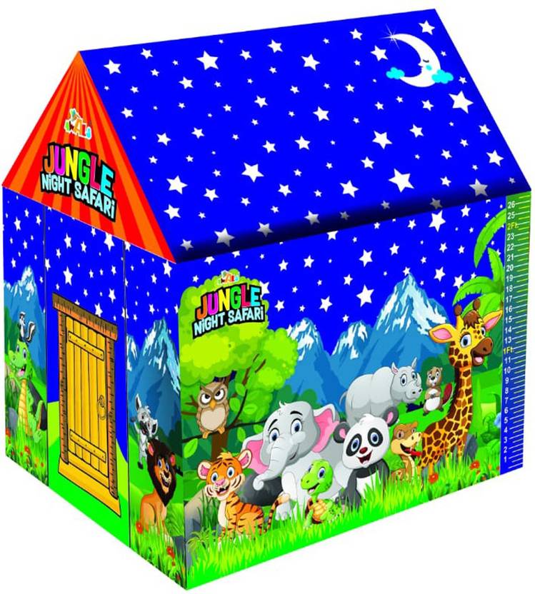 AWALS Jungle Night Safari LED Light Tent House With Height Chart For