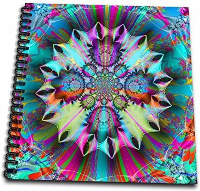 3drose Db 118499 2 Bright Colorful Fractal Kaliedescope
