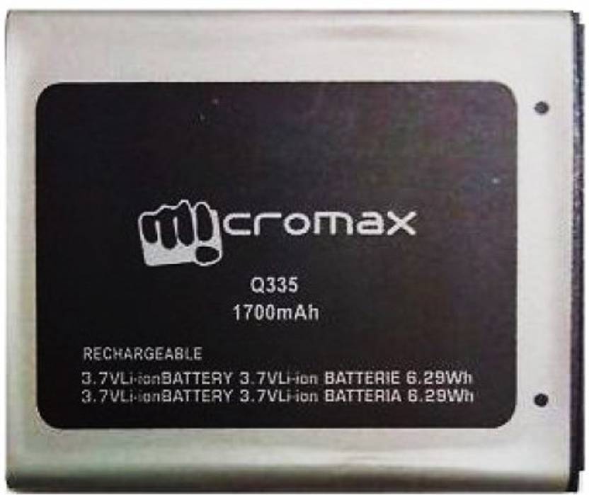 Micromax Mobile Battery For Micromax Q335 Price in India Buy Micromax