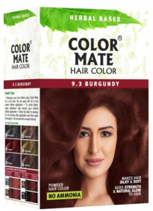 Color Mate Herbal Based Hair Color 9 3 Burgundy Hair Color