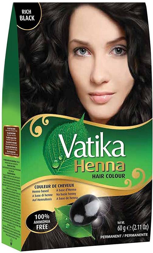 Vatika Henna Hair Colour Rich Black 60g Hair Color