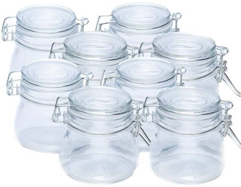 Skitchen Set Of 8 Air Tight Jar Stainless Steel Clamp Lid Skitchen Set Of 8 Air Tight Jar Stainless Steel Clamp Lid