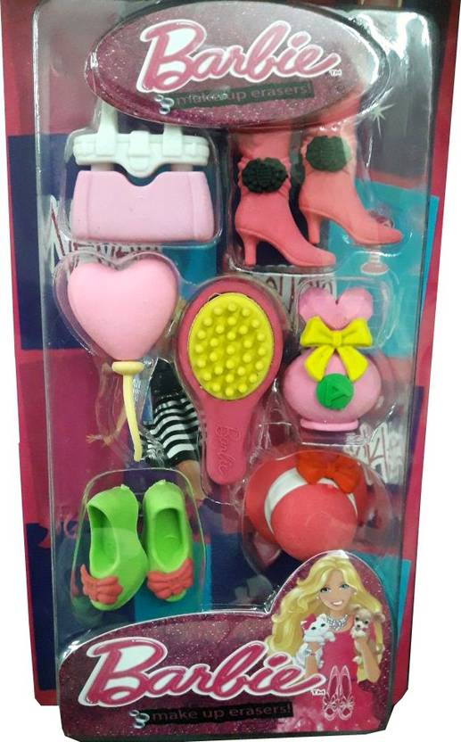 CREATIVE 7 Pcs Barbie Girl Make Up Eraser NonToxic