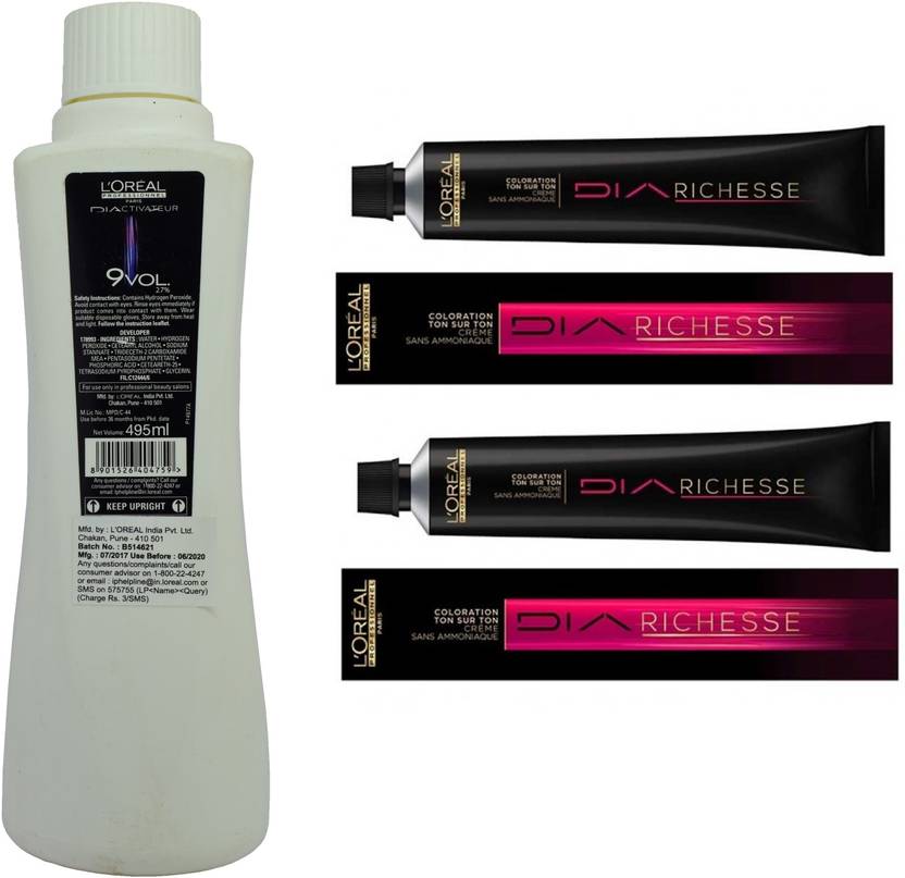 L Oreal Dia Ammonia Free Hair Color 3 Dark Brown 2 Tube 60ml Dia