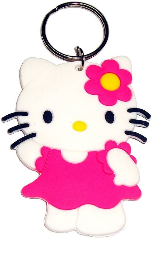 GCT Double Sided Hello Kitty on Bicycle Cartoon Movie Character Pink Rubber (Design-2) Keyring for Men Women Boys Girls Kids Car Bike Key Chain Price in ...
