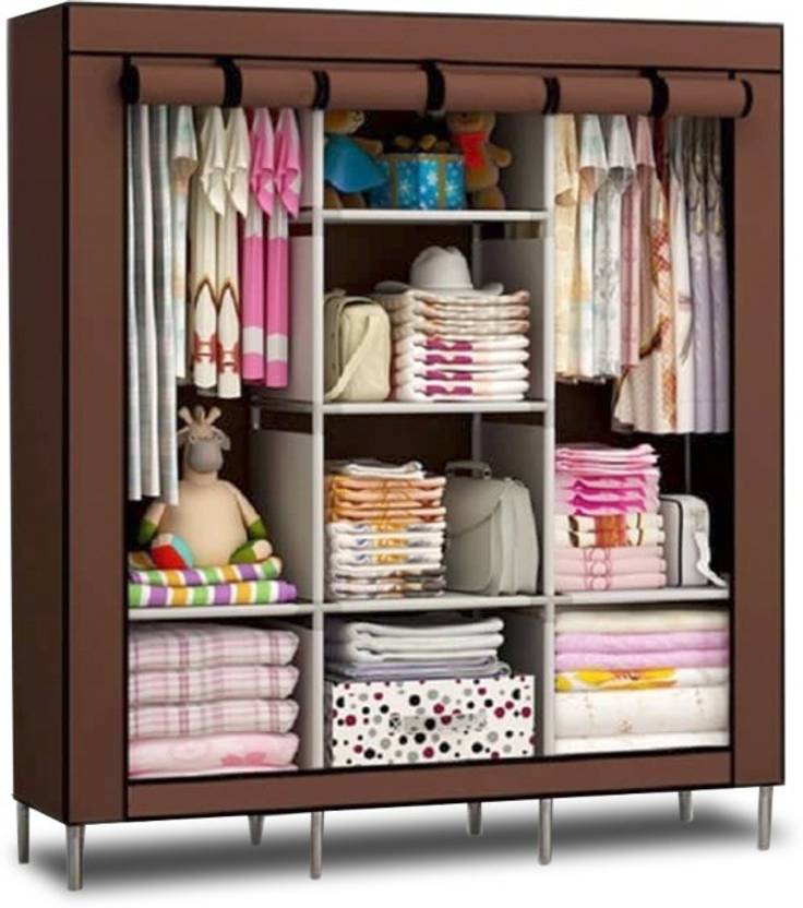 Np Naveen Plastic Micro Fiber Collapsible Wardrobe Price In India