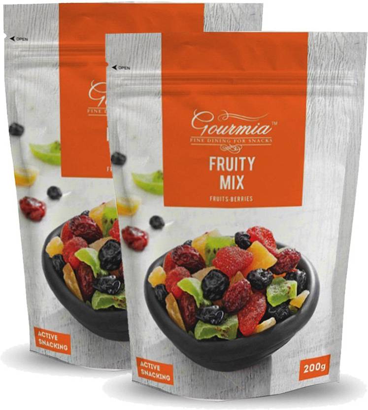 Gourmia Fruity Mix Fruits Berries Active Snacking Pack Of