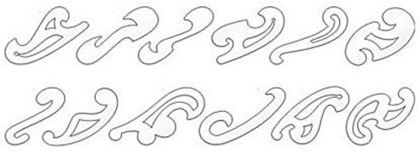 French Curve Ruler Set of 12 Artist Technical Drawing Stencil Template Present