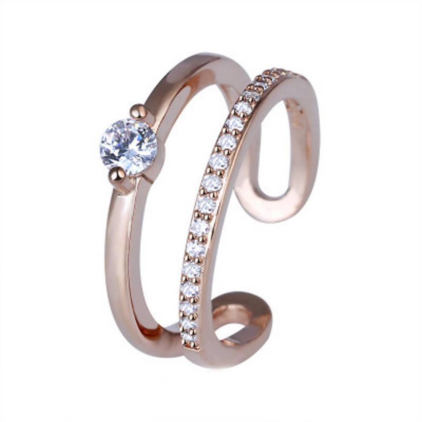 Myki Cute Princess Design Round Shaped Cubic Zirconia Ring
