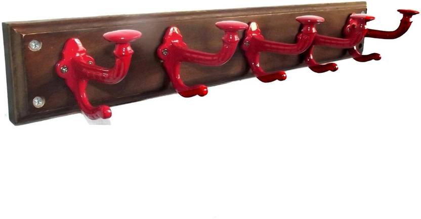 Colorwood Wall Hanger Hook Clothes Coat Textured Wooden Rail