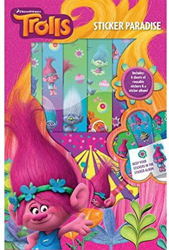 Trolls Sticker Paradise 6 Sheets