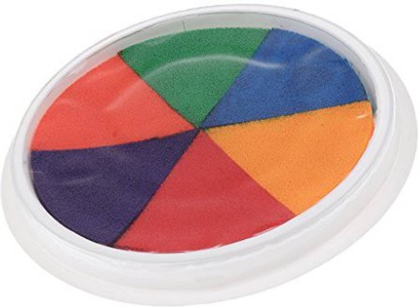 Monkeyjack 6 3in Round Ink Pad Rubber Stamp Rainbow Colour Monkeyjack 6 3in Round Ink Pad Rubber Stamp Rainbow Colour Finger Stamps Pads For Kids Diy Craft Making Card Supplies