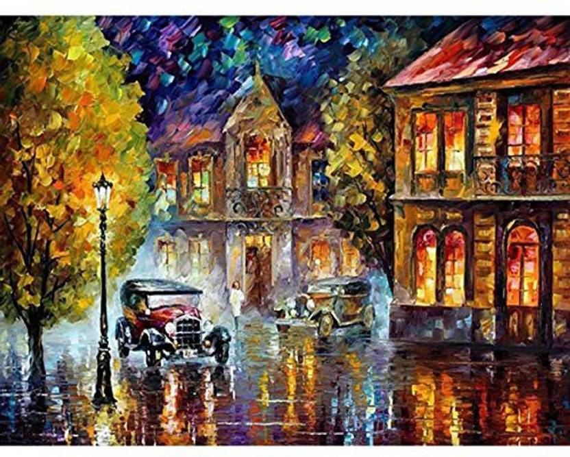 Generic Diy Oil Painting Paint By Number Kit For Home Wall Decor