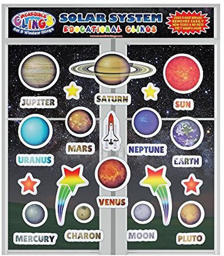 Generic Solar System Window And Wall Clings Reusable Outer