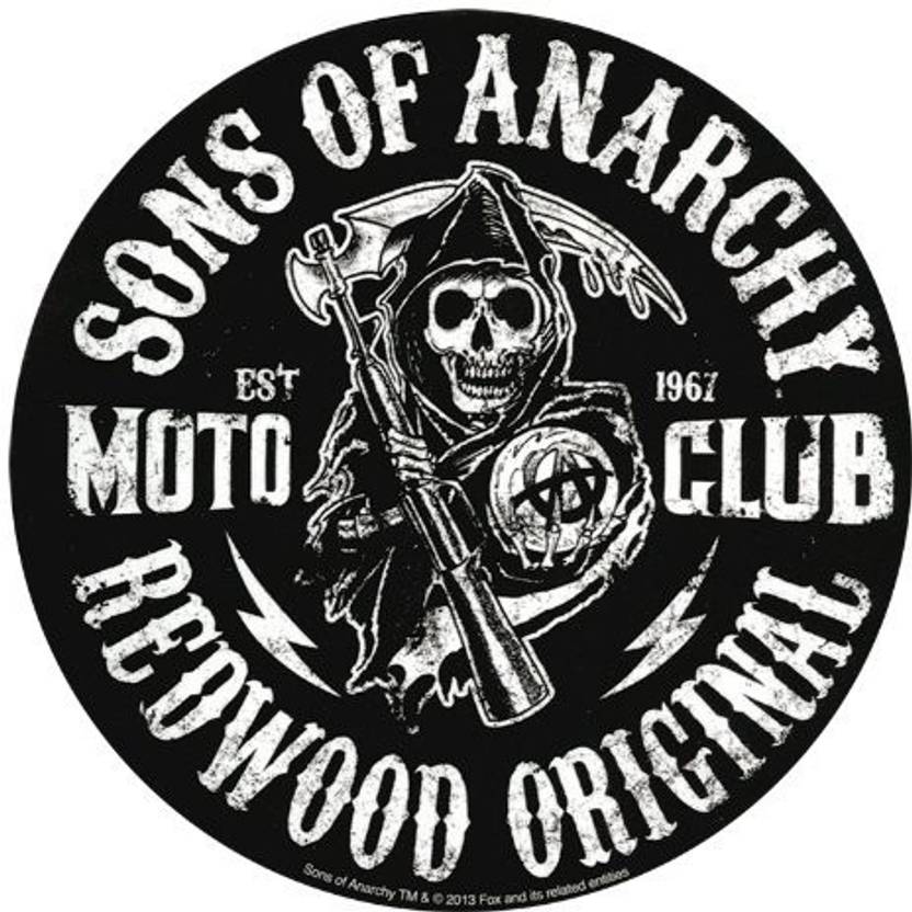 Animewild Sons Of Anarchy Moto Club Reaper Sticker Sons Of