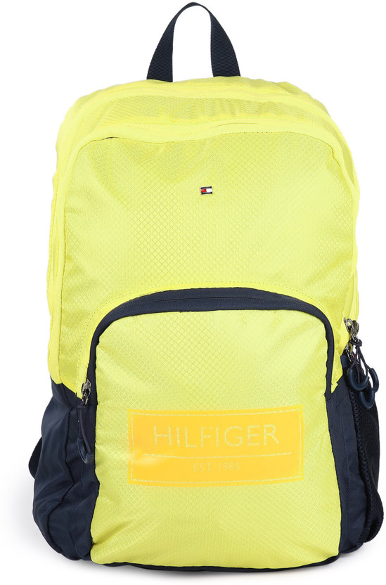 yellow tommy hilfiger backpack