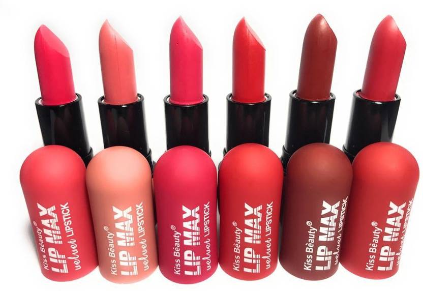 Kiss Beauty Velvet Matte Lipstick(pack of6) Price in India, Buy Kiss