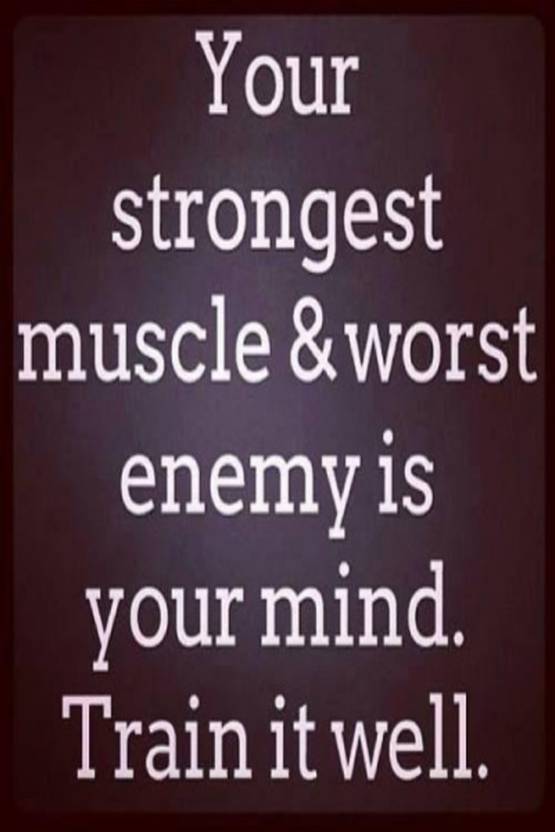 Your Mind Is Your Worst Enemy Quote AOVP0243 Your Strongest Muscle Worst Enemy Is Your Mind Motivational