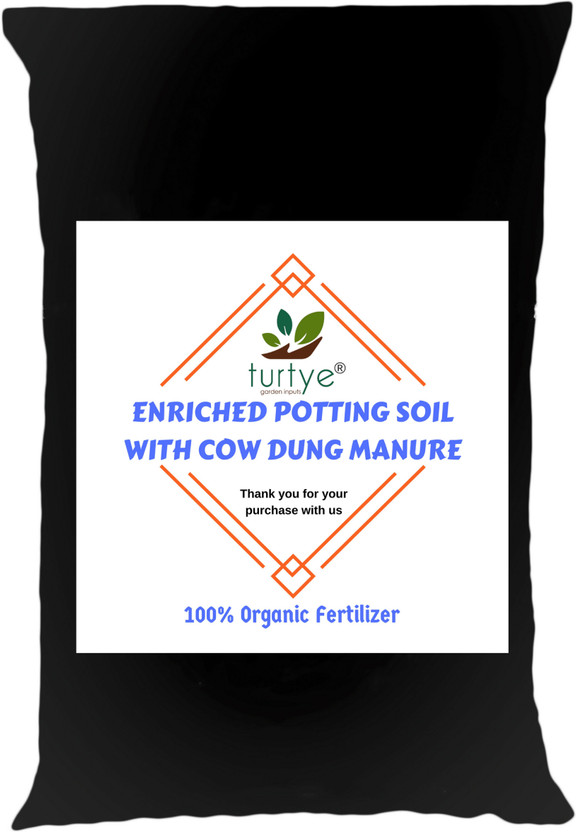 Turtye Cow Dung Manure blended Enriched Potting Soil for Gardening Plants (5kg) Manure(5000 g, Powder)