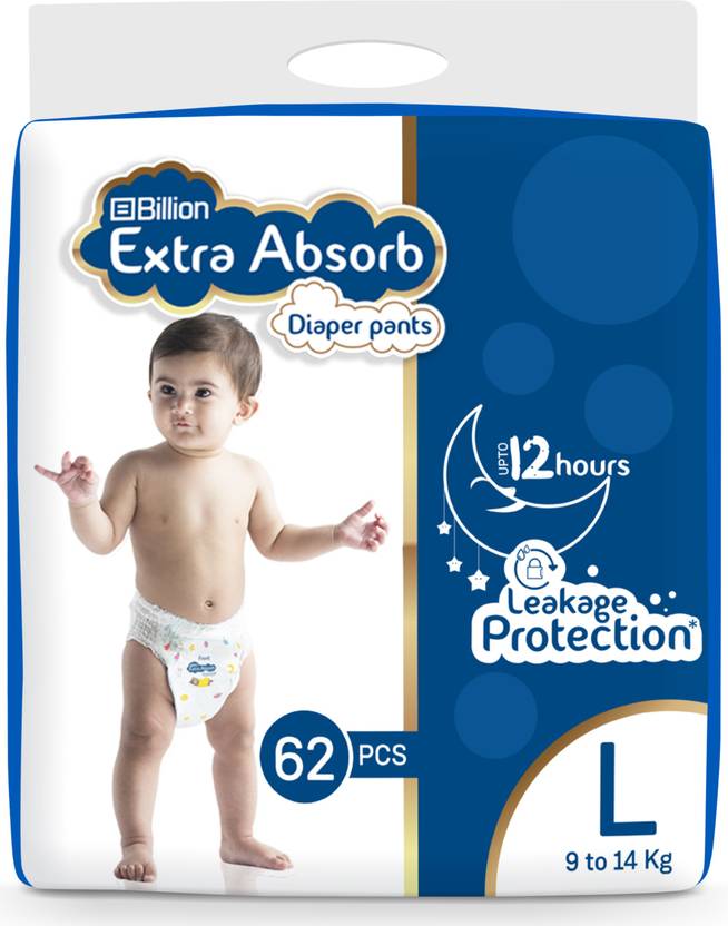 Billion Extra Absorb Diaper Pants L Buy 62 Billion Top Sheet Non