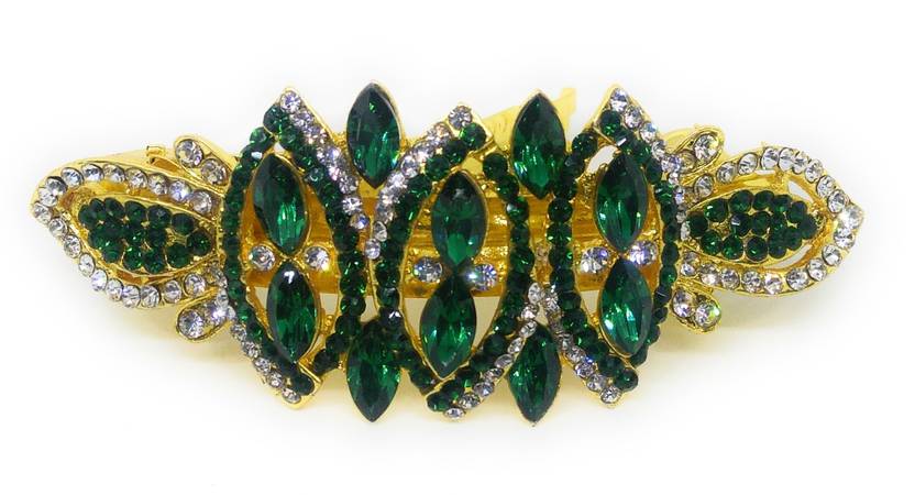 Khubsurat Hair Back Pin Hair Pin Hair Clip With Green Color