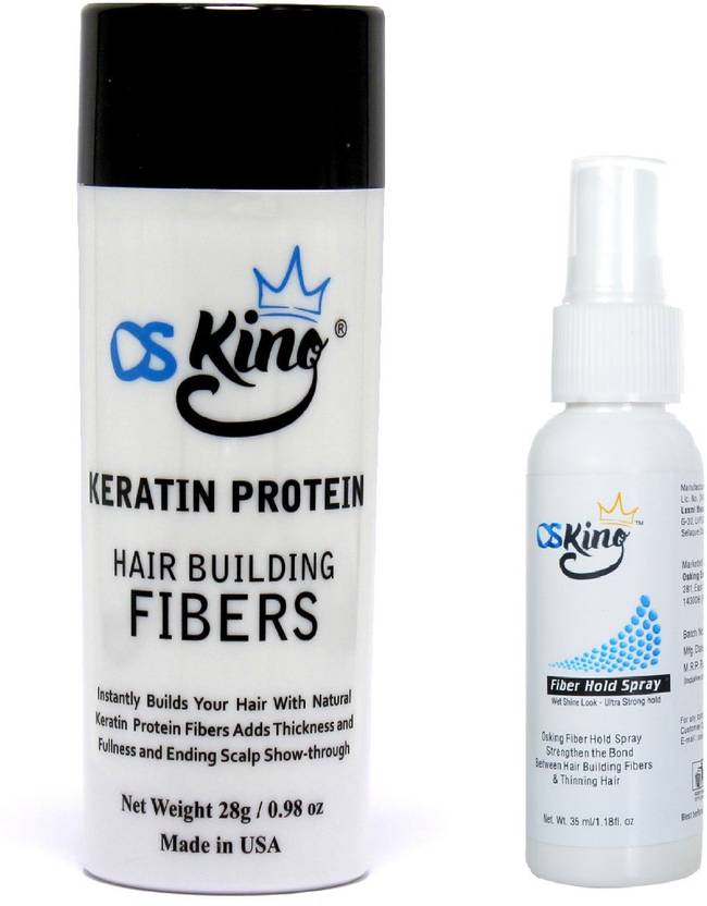 Osking Hair Building Fibers 28g Natural Black Color With Hair