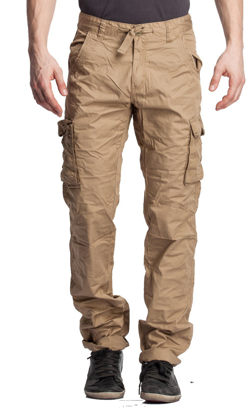 bEEVEE Solid Men Cargos - Buy Khaki 