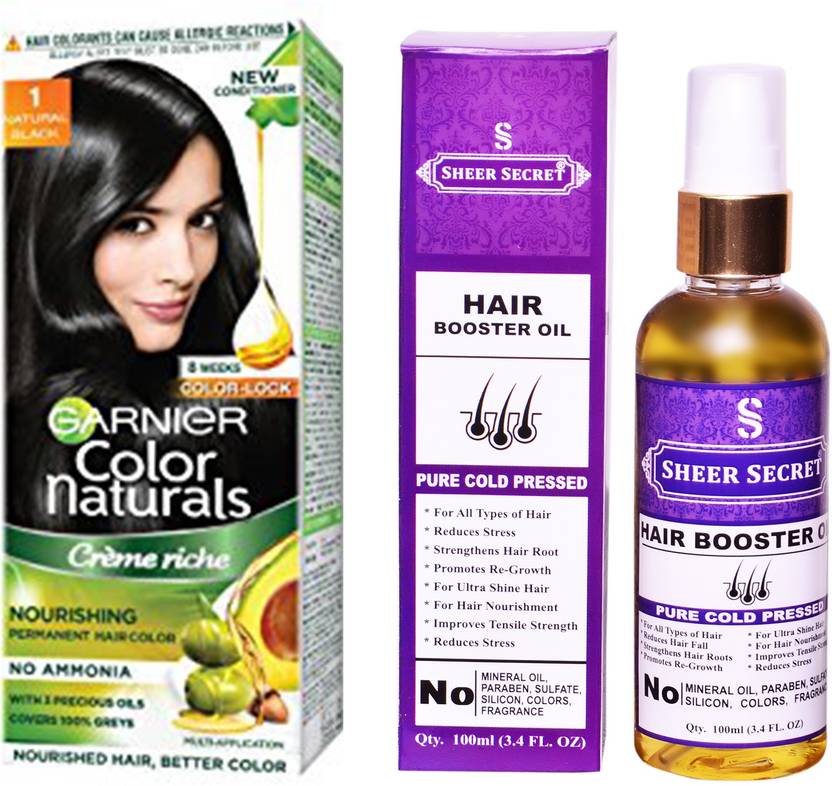 Garnier Box Natural Black No 1 With Pure Cold Pressed Sheer