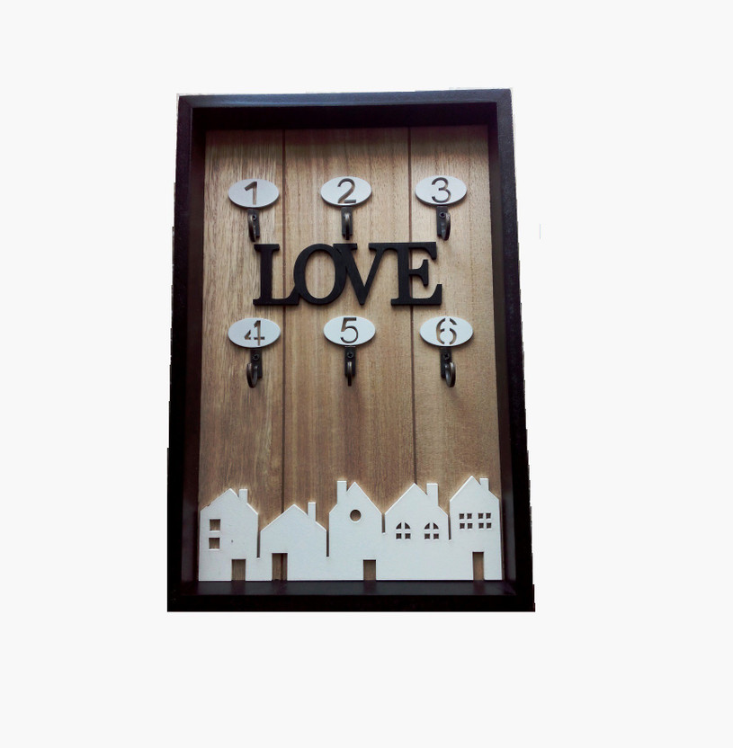 /'Home is where the bra comes off/' Key holder wall mounted hooks hanger