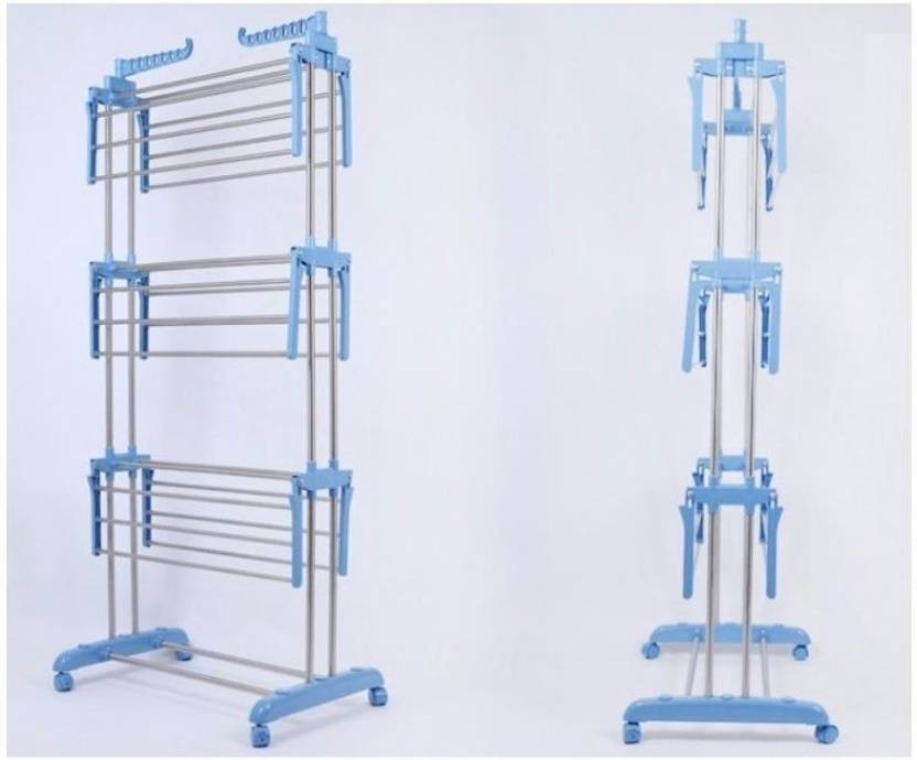 Lakshay Heavy Duty Cloth Drying Stand Stainless Steel Floor Cloth