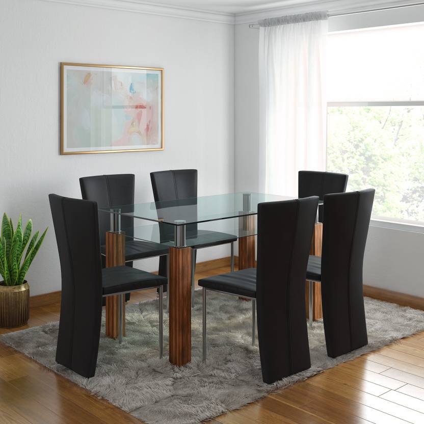 Royaloak Iris Gl 6 Seater Dining Set Price In India Royaloak Iris Gl 6 Seater Dining Set