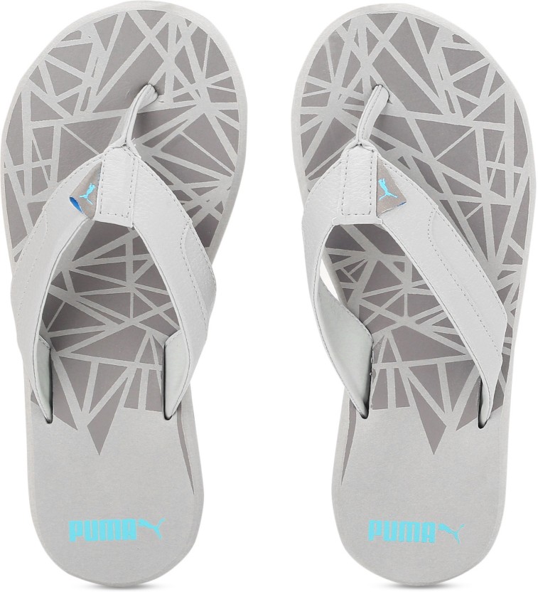 puma slippers gray