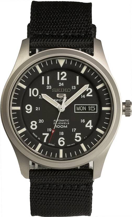 Seiko black11790 SEIKO 5 SPORTS Automatic made in Japan Black Dial Nylon Strap Watch SNZG15J1 Men's Watch - For Men - Buy Seiko black11790 SEIKO 5 SPORTS ...