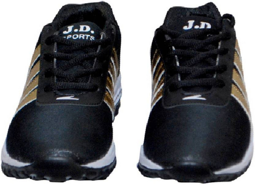 JD SHOES GOLD-BLACK Running Shoes For 