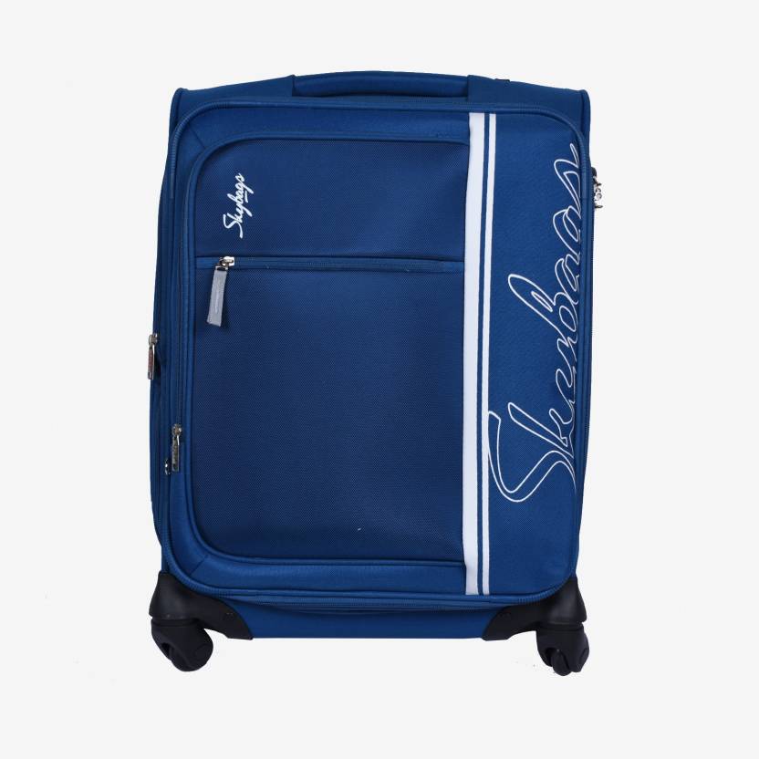 SKYBAGS Coach 55 cm Soft Trolley (Blue) Expandable Cabin Suitcase - 22 inch  Blue - Price in India 