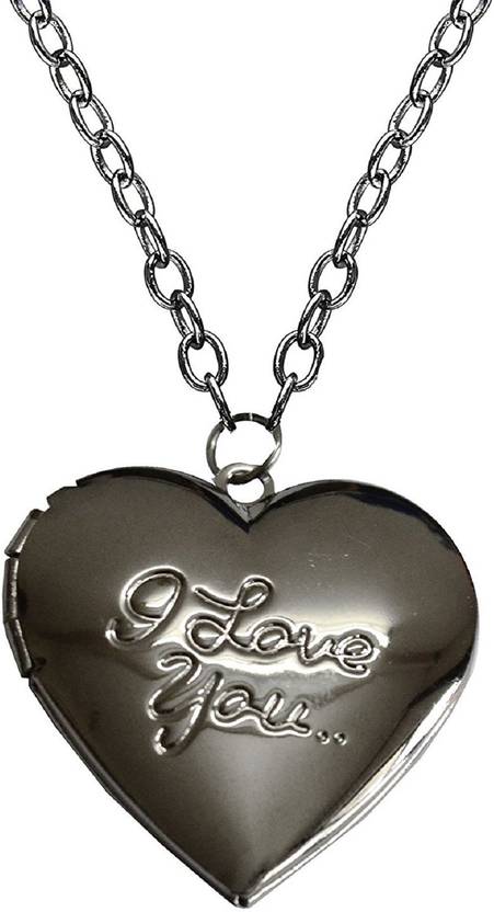 Via Mazzini Heart Photo Locket Pendant Nk0551 Platinum Metal Via Mazzini Heart Photo Locket Pendant Nk0551 Platinum Metal In India At