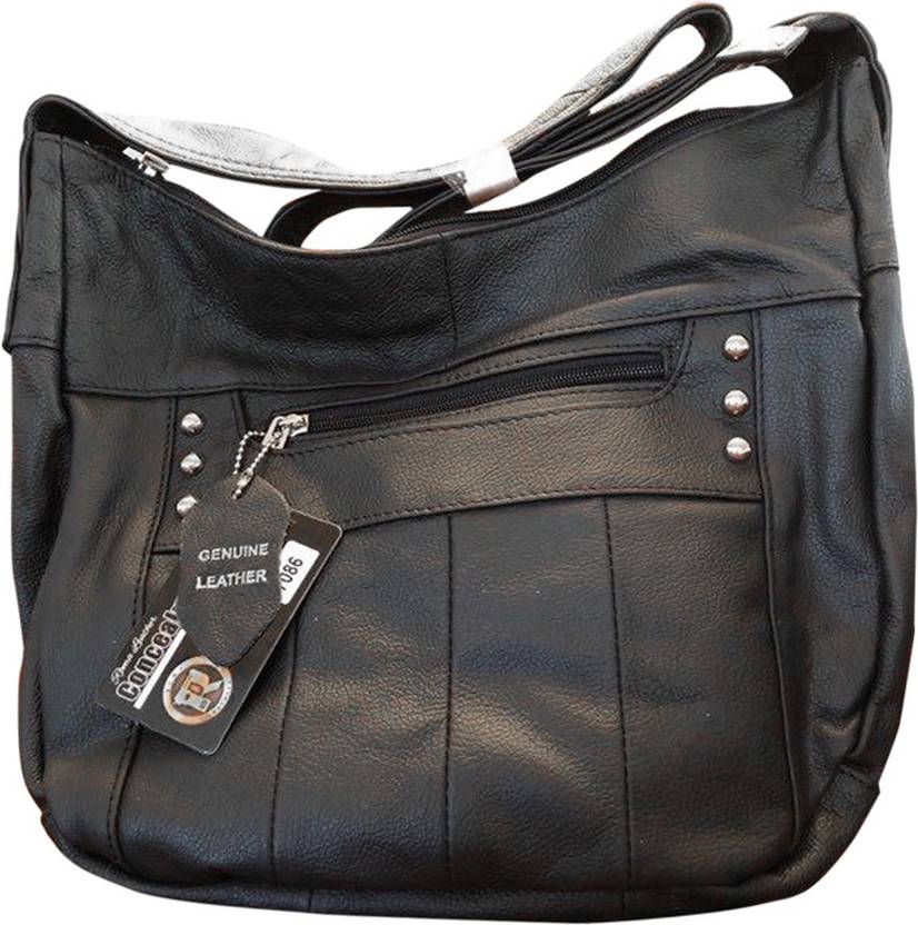 Roma Leather Shoulder Bag Black Online Best Price In India Roma Leather Shoulder Bag