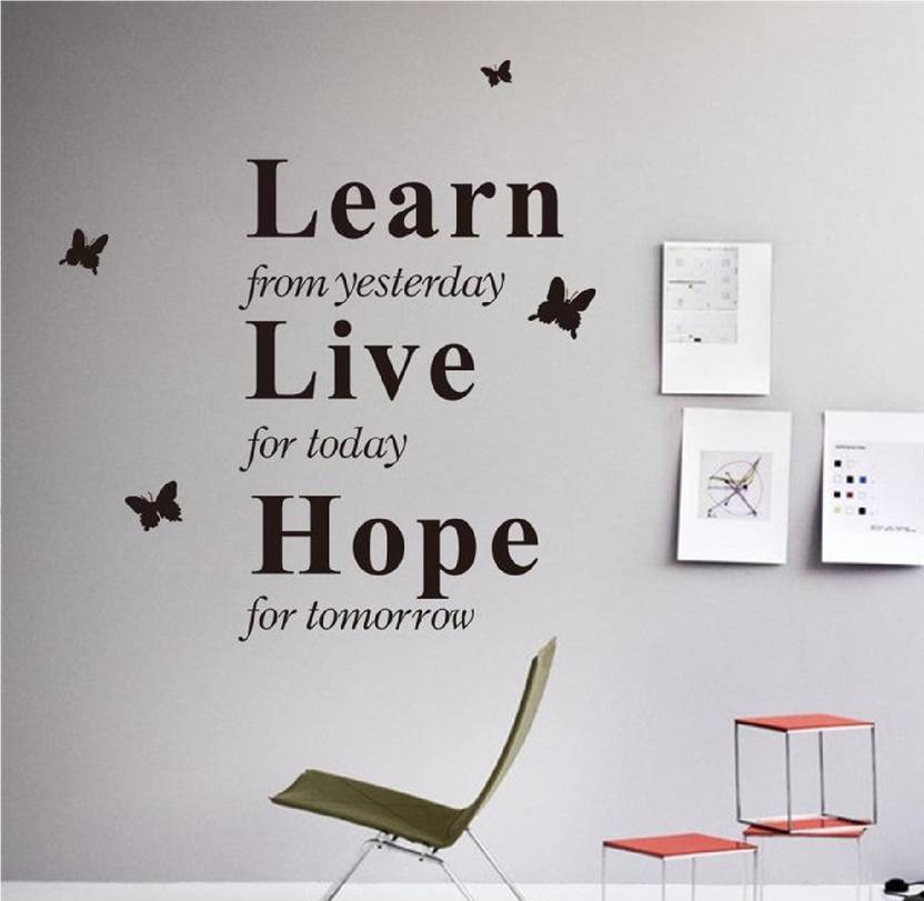Marvellous Large Office Wall Decal Learn From Yestaerday Live For Marvellous Large Office Wall Decal