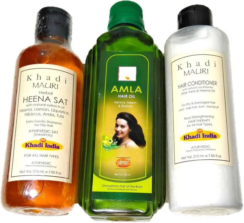 Khadi Mauri Herbal Heena Shampoo And Alovera Conditioner With Amla