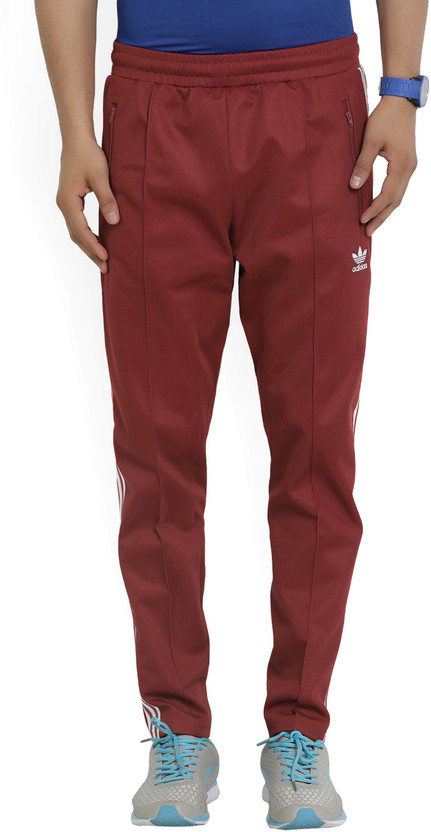 ADIDAS ORIGINALS Solid Men Maroon Track 