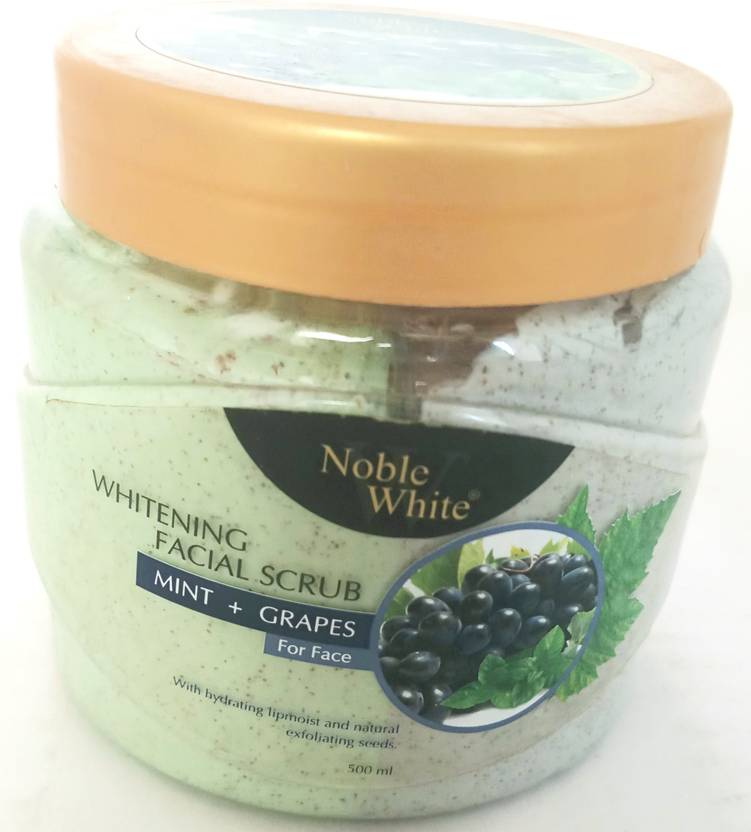Noble White Whitening Facial Scrub, MINT+GRAPES flavors For Face. Scrub