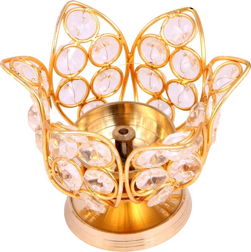 Soil Akhand Jyoti Diya Oil Lamp Decorative Tea Light Crystal
