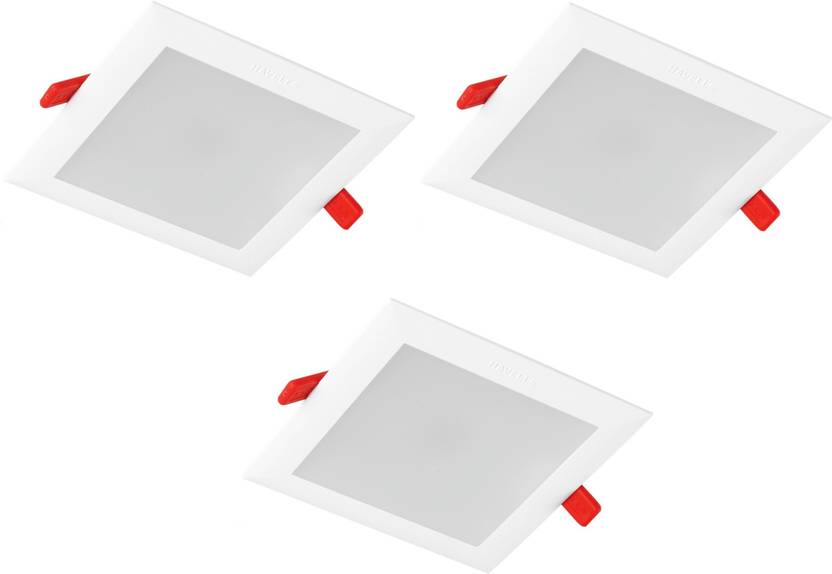 Havells Trim 10w Square Natural White Led Ceiling Panel Pack Of 03