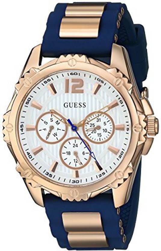 Guess White12573 Guess Women S Stainless Steel Silicone Casual