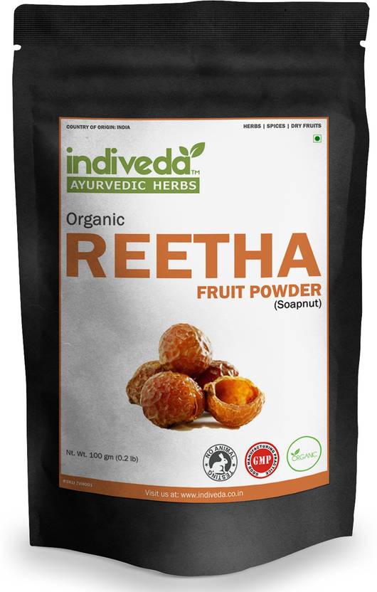 Indiveda Organic Reetha (Soap Nuts) Powder Price in India, Buy
