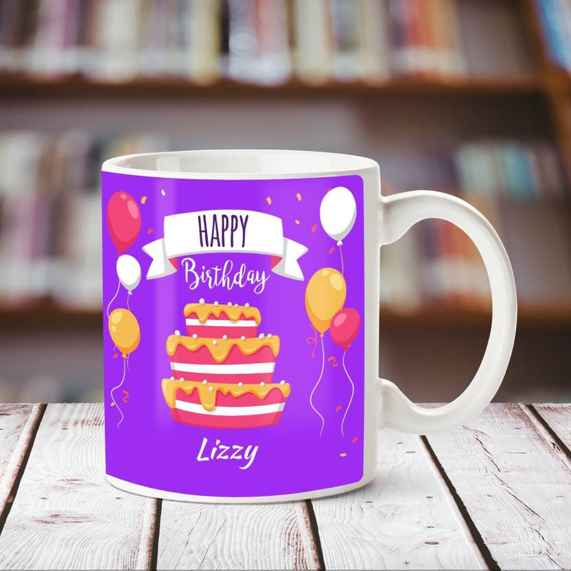 Huppme Happy Birthday Lizzy White Ceramic Mug Ceramic Mug Price In